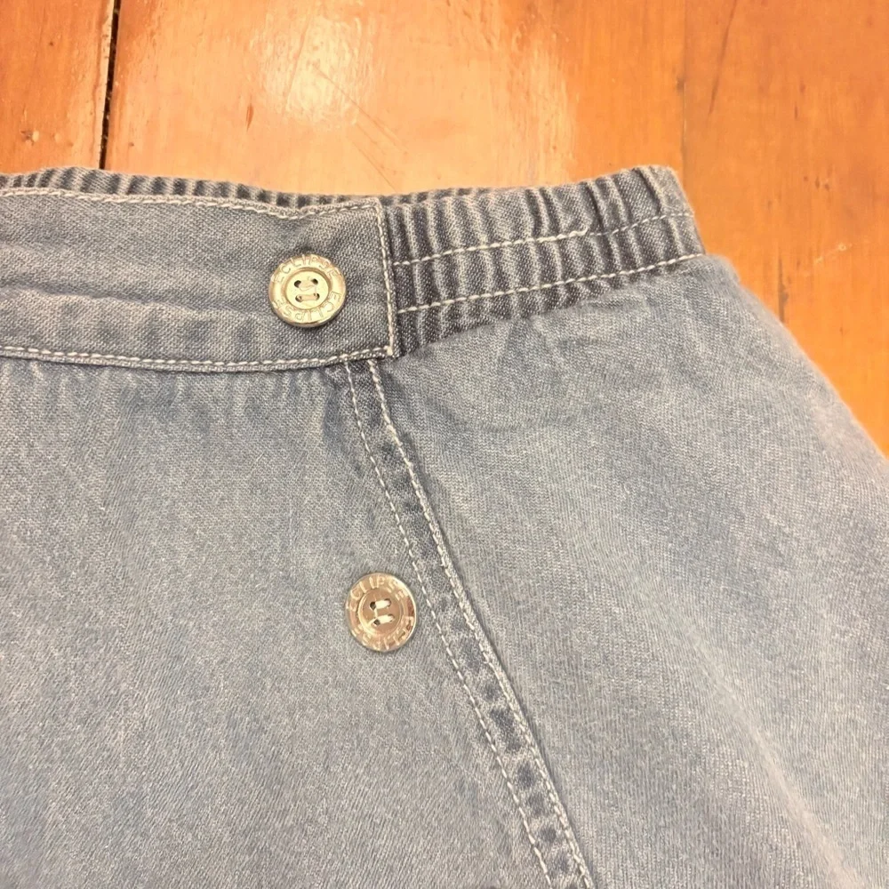 Vintage Eclipse Kids Baby Girl Light Wash Denim Skirt Skort Bubble Size 18M